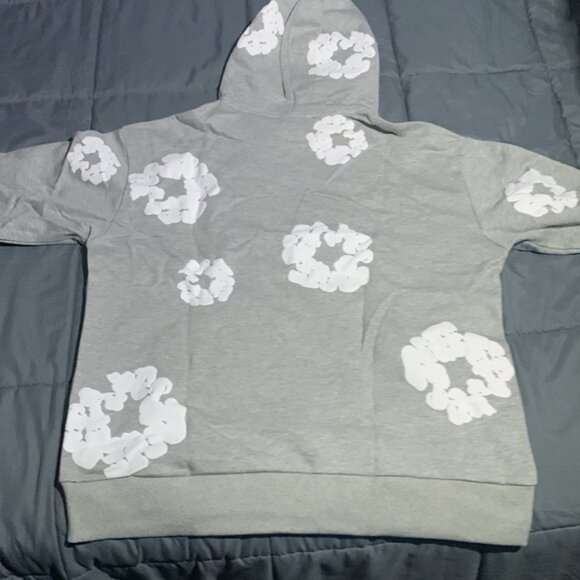Denim Tears ‘The Cotton Wreath’ Sweatshirt Gray Hoodie Men’s Large - Picture 3 of 3